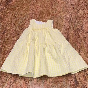 Zara Yellow and White Gingham Sleeveless Dress